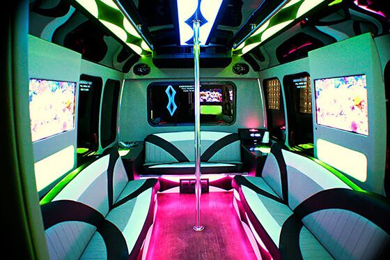 fancy limo bus