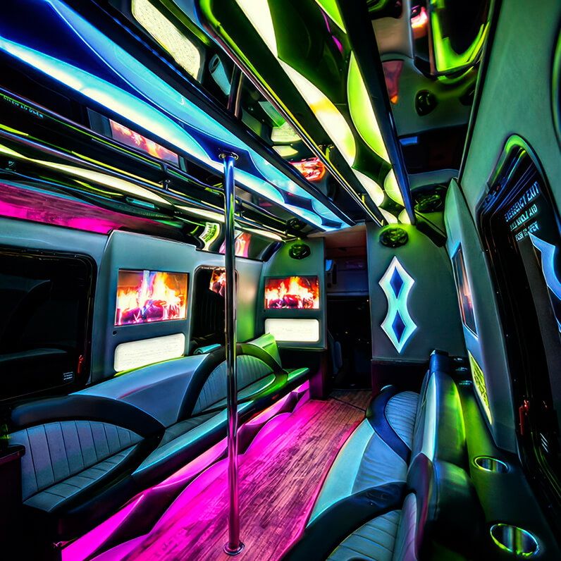 limo bus interior