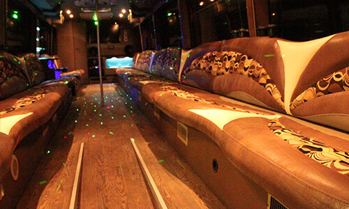40-passenger party bus int view