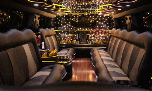 H2 Hummer stretch limo int view